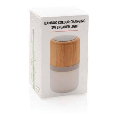 Logotrade business gift image of: Bamboo colour changing 3W speaker light